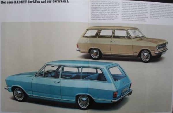 Opel Kadett Modelprogram 1965 "Fuer die ganze Familie" Carbrochure (7734)